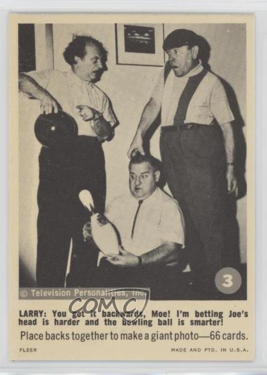 1966 Fleer The Three Stooges Larry: You Got it Backwards Moe #3 ne4