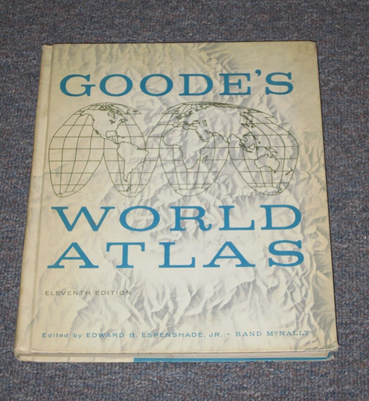 Vintage 1960 Goode’s World Atlas 11th Ed., Rand McNally hardcover   11th Edition