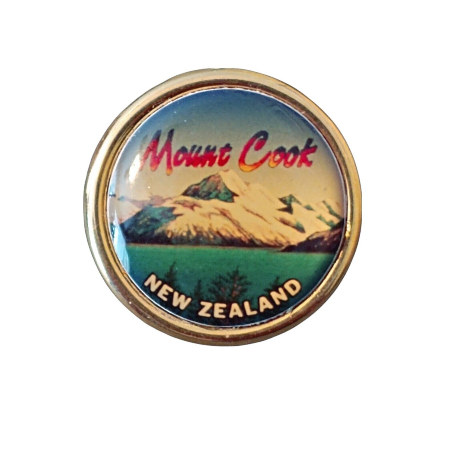 MOUNT COOK NEW ZEALAND Travel Pin - Round