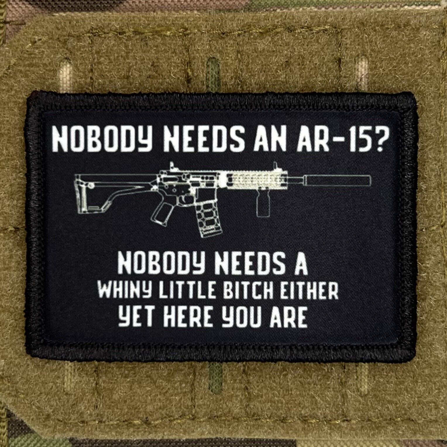 Gun Control Patch / Military Badge Tactical Hook & Loop 412