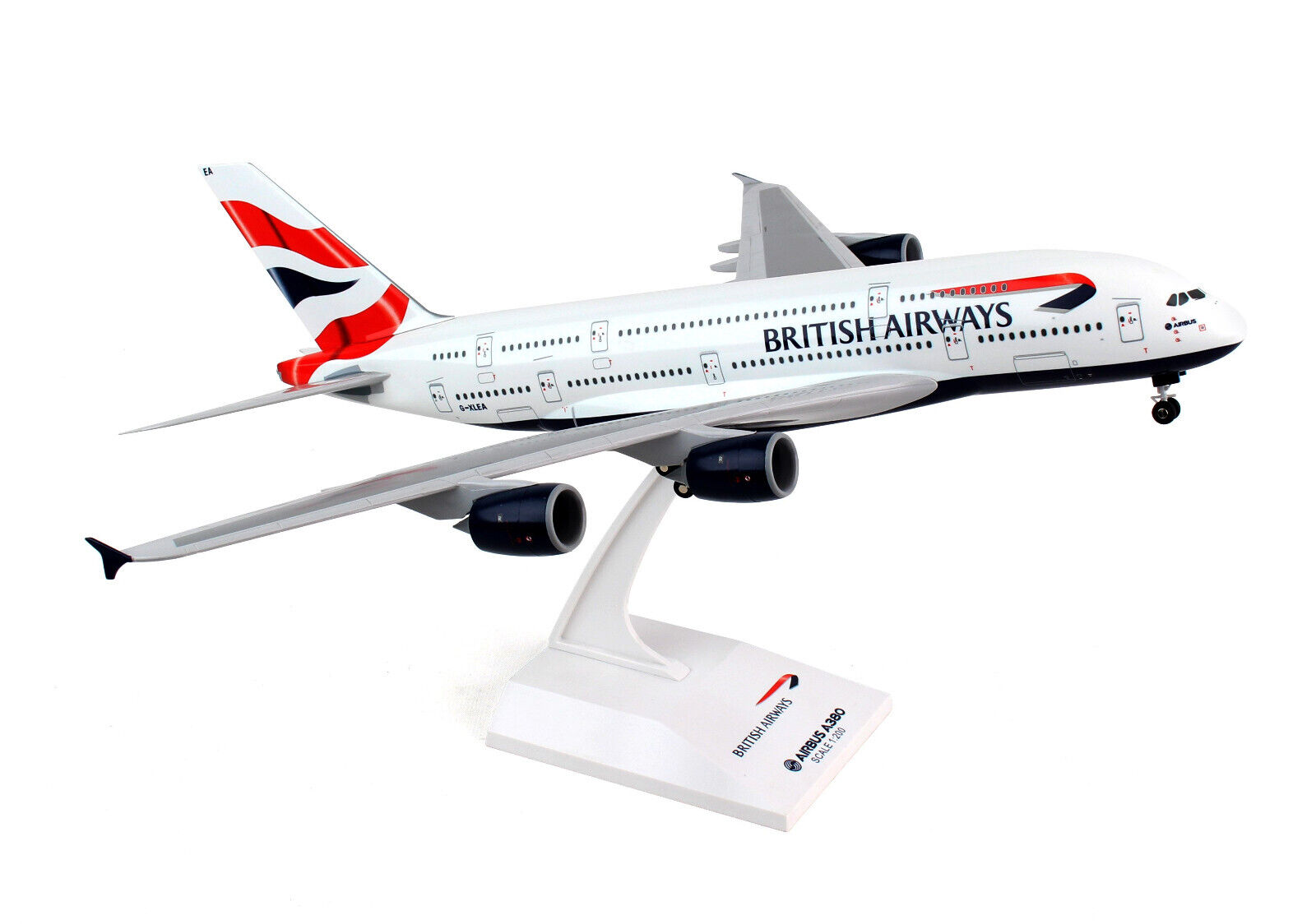 Skymarks SKR652 British Airways A380 1/200 Scale with Stand and Gears #G-XLEA