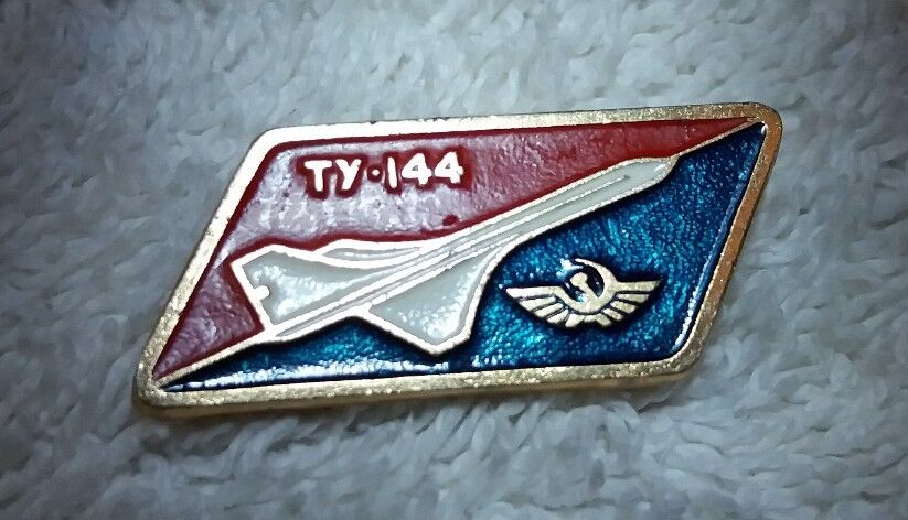 15k Gold Tupolev Tu-144 Ty-144 (the Soviet Concorde) Pin 