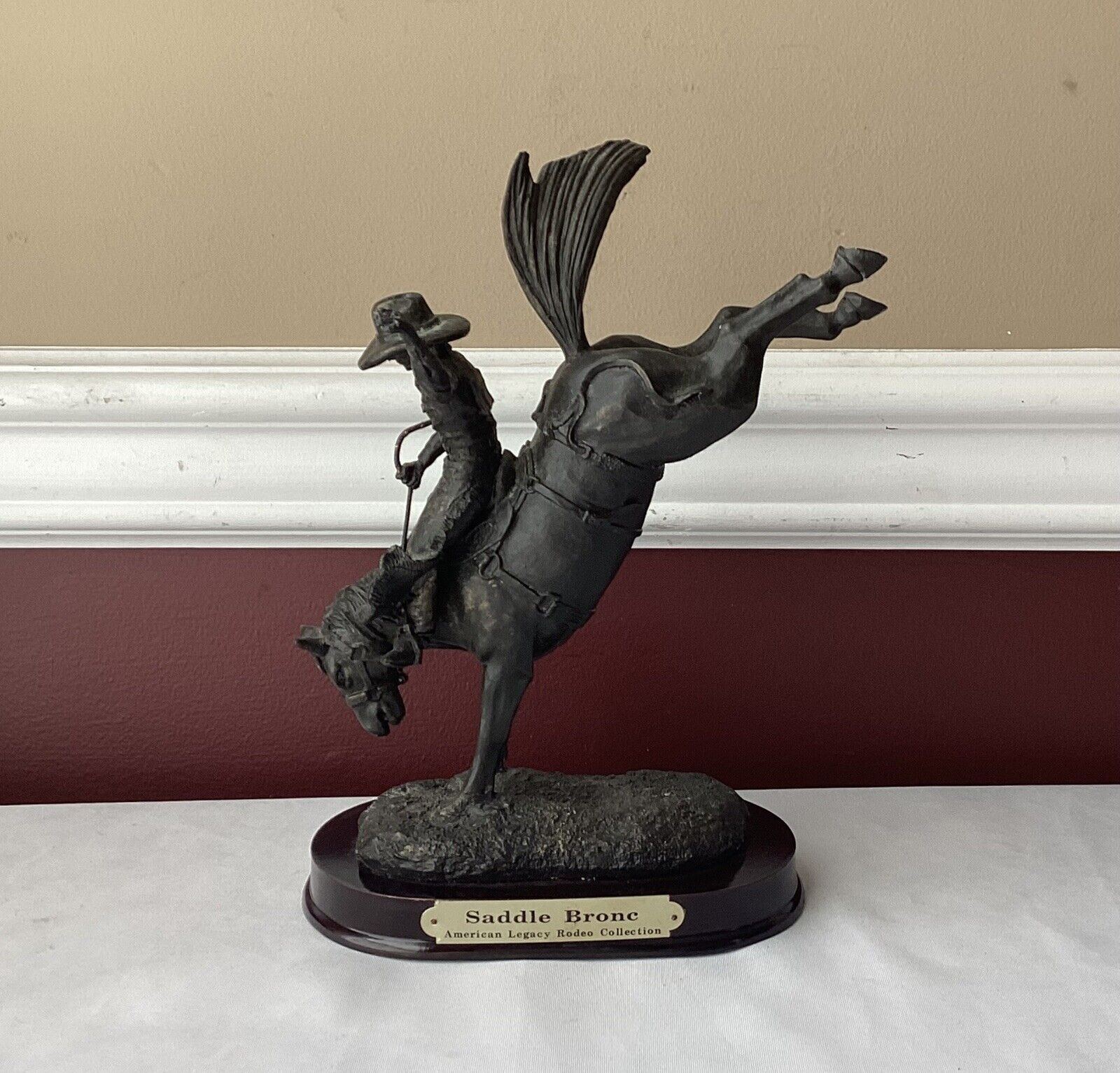 VTG Saddle Bronc American Legacy Rodeo Collection Statue, 1998, 9 1/4\