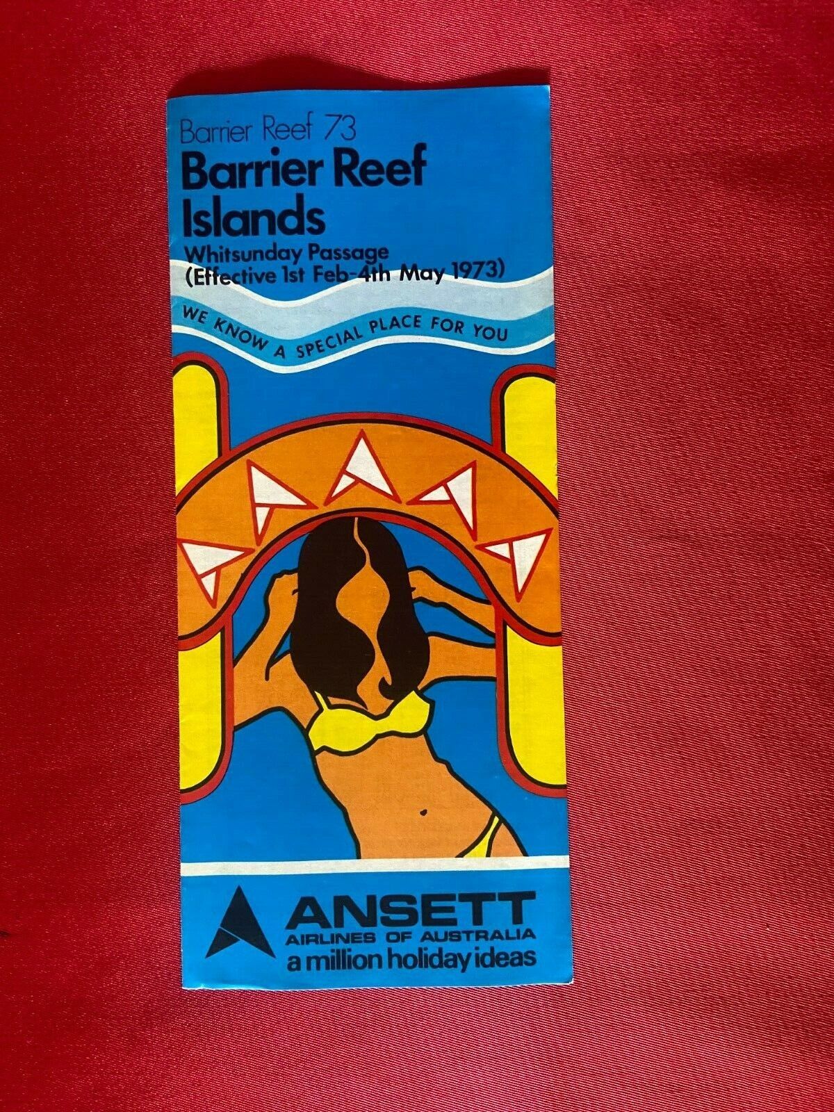 Ansett Airlines of Australia Barrier Reef Islands 1973 Brochure