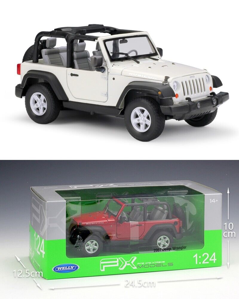 WELLY 1:24 2007 Jeep Wrangler Alloy Diecast vehicle Car MODEL Gift Collection