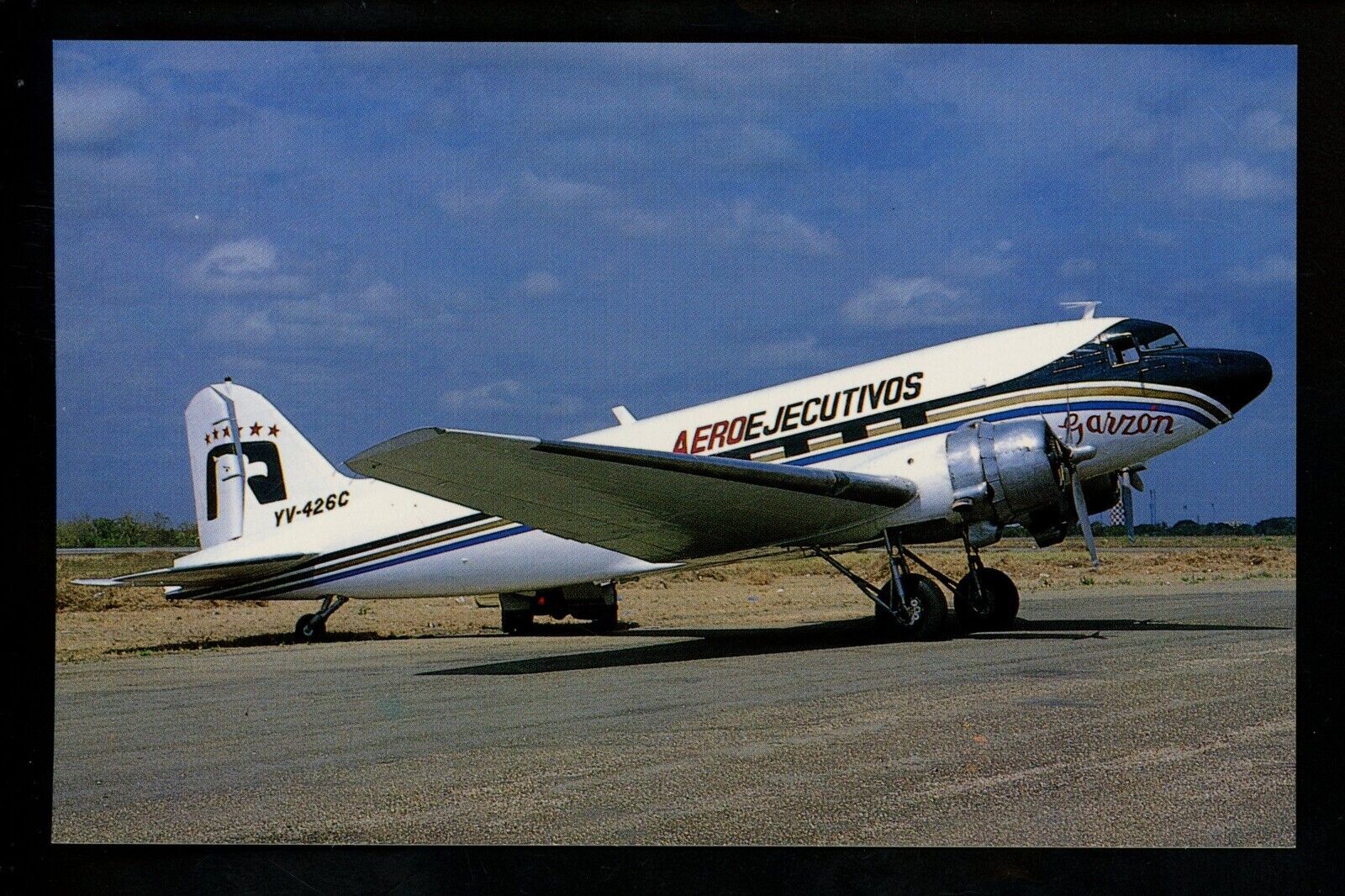 Aviation Airplane Airline postcard Sirivatana LE #21 Aeroejecutivos YV-426C DC-3