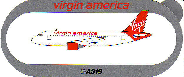 Official Airbus Industrie Virgin America A319 in Old Color Sticker