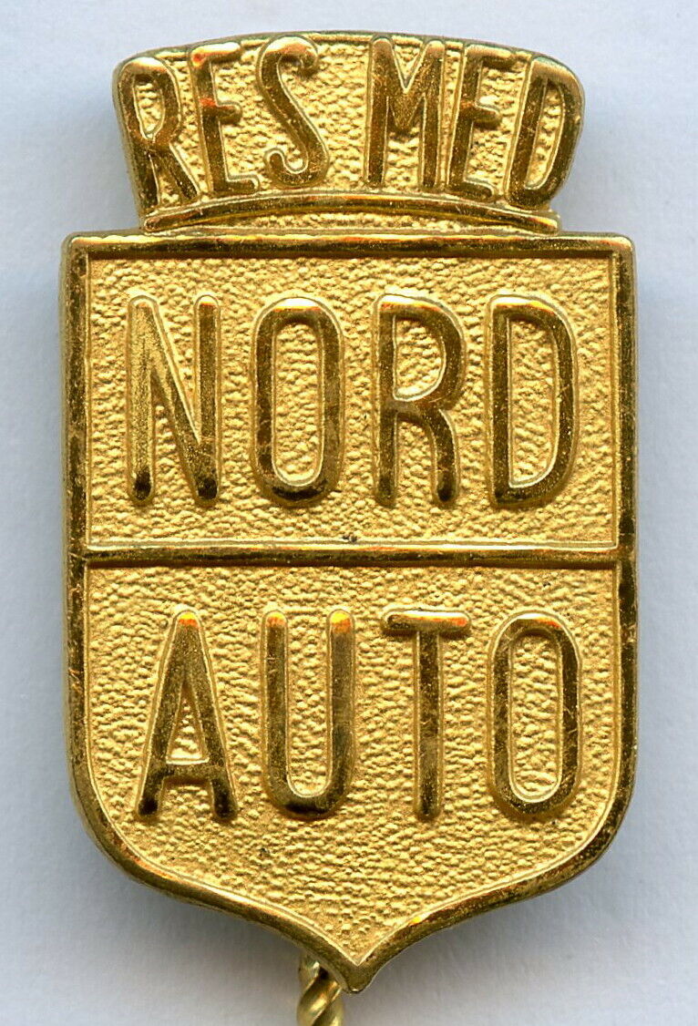 Sweden Res Med NORD AUTO Automobile Motor Car Vintage Pin Badge  