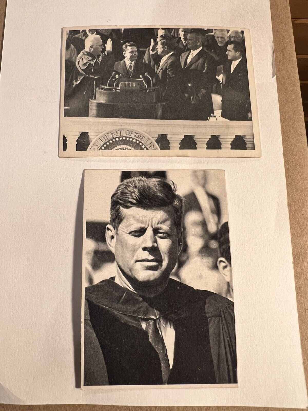 2 vintage, 1964 Vintage JFK John F. KENNEDY cards. #49 and #69. Great Condition