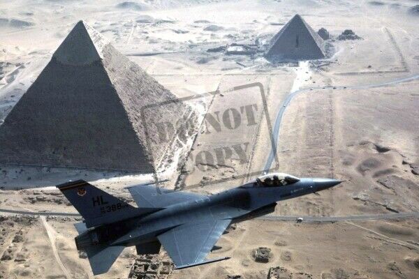 US AIR FORCE USAF F-16 Fighting Falcon aircraft Egypt EFII  8X12 PHOTOGRAPH