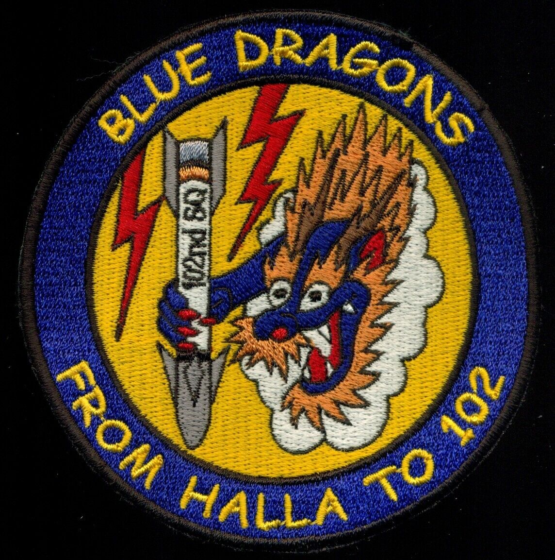 ROKAF 102nd Fighter Squadron Blue Dragons Halla Patch K-2