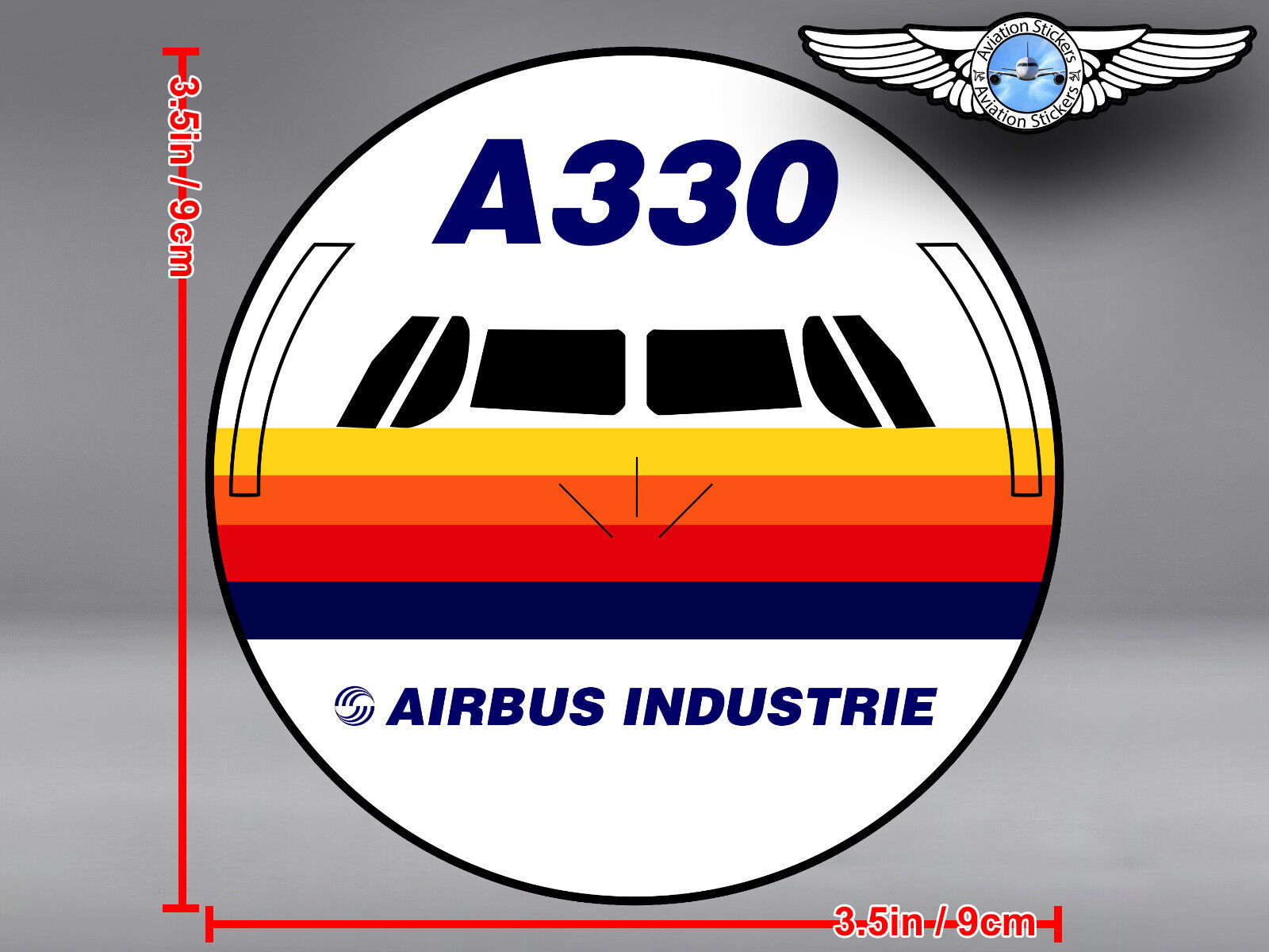 AIRBUS INDUSTRIE A330 A 330 FRONT VIEW DECAL / STICKER