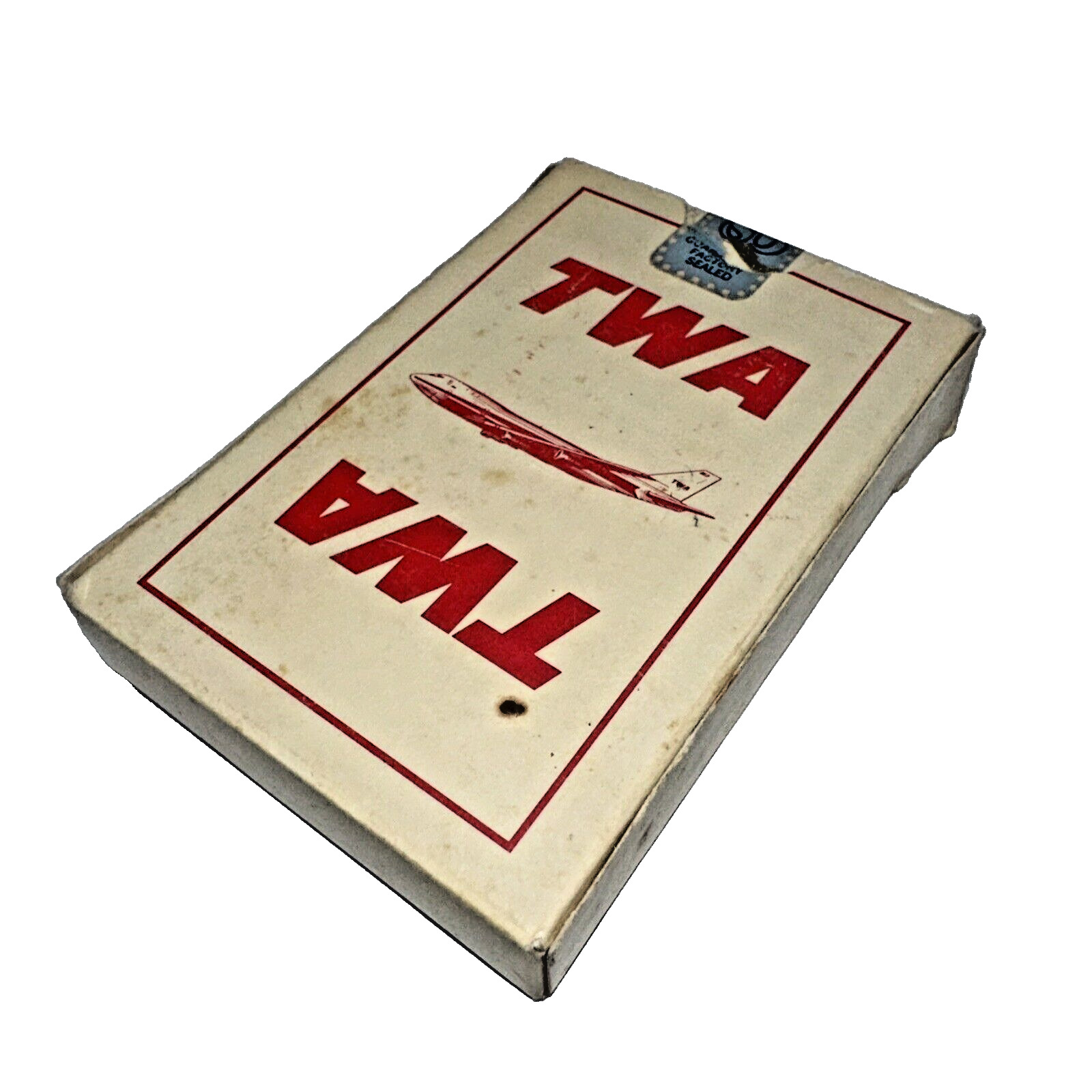 Vintage TWA Trans World Airlines Advertising Deck Playing Cards w/Box Full Deck