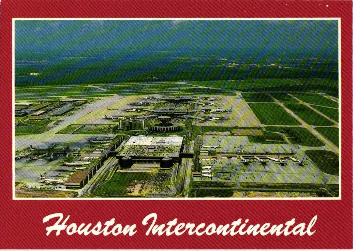 Continental Postcard Houston Intercontinental Airport Houston Texas