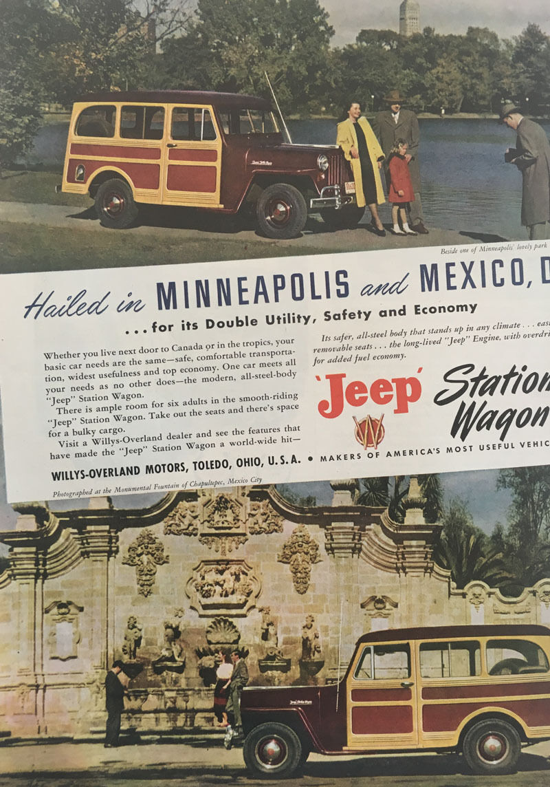 1948 Jeep Minneapolis Mexico - 11x14 Vintage Advertisement Print Car Ad LG43