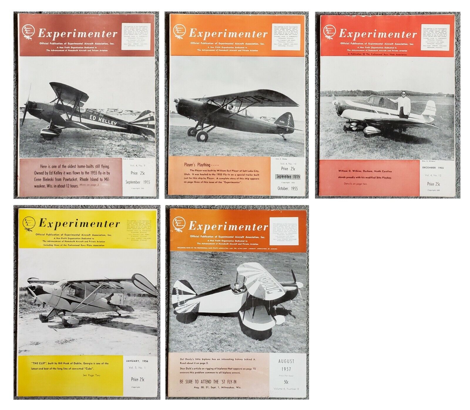 EAA Experimenter Magazine- 1950’s Aircraft Vintage Lot