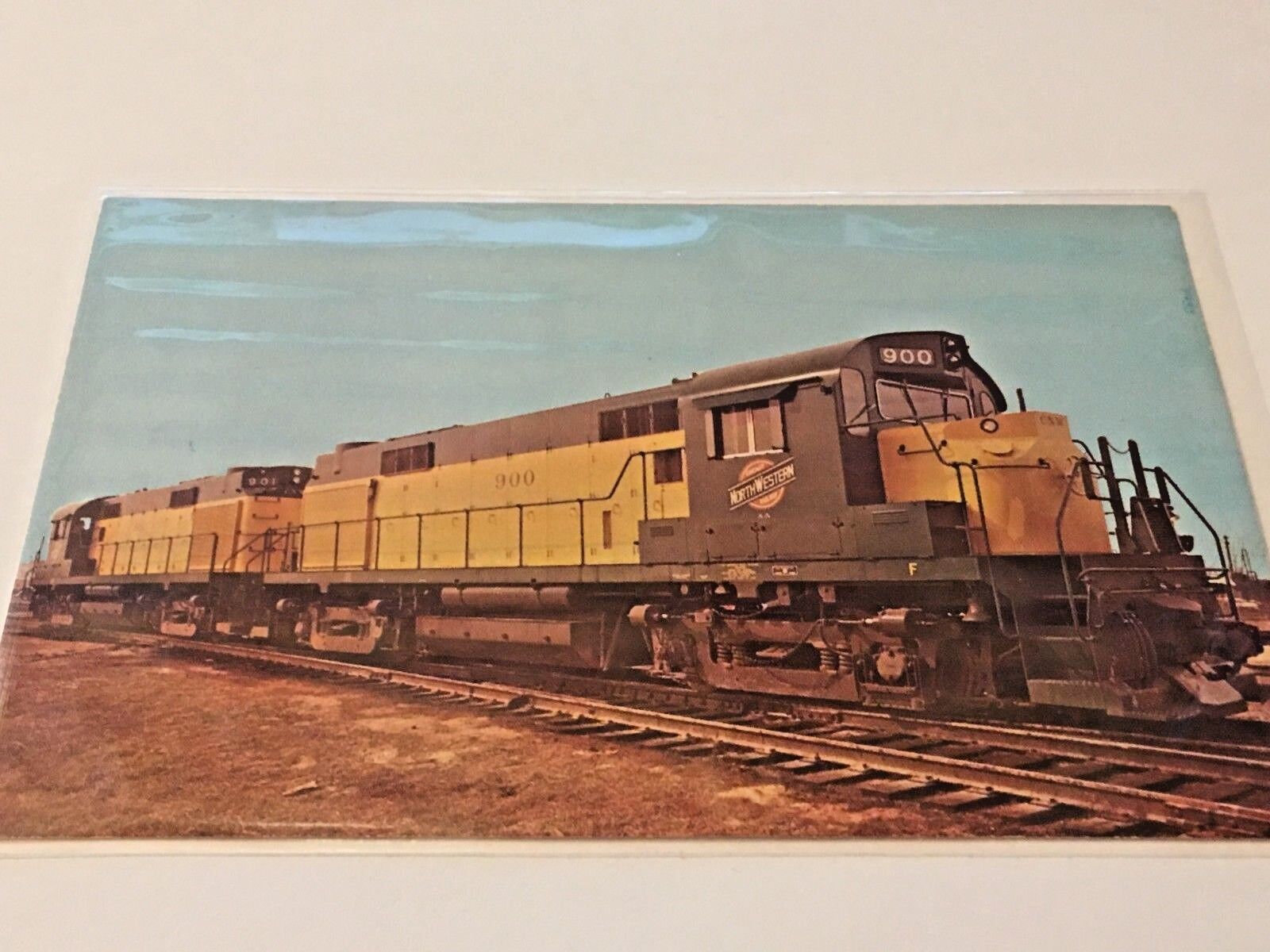 Chicago and Northwestern, Postcard, 900, C & NW, Alco, RS27, Locomotive Train
