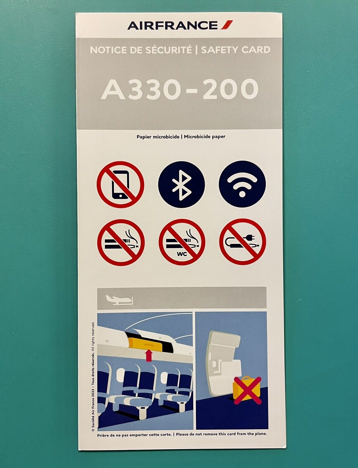 2023 AIR FRANCE SAFETY CARD — AIRBUS 330-200