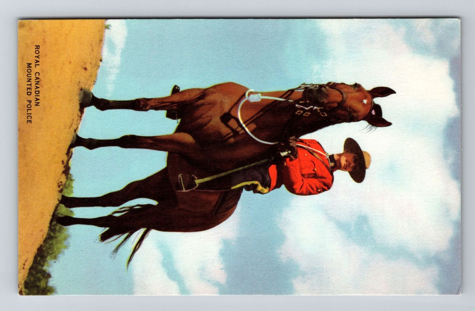 Canada, Royal Canadian Mounted Police on Horseback, Vintage Postcard