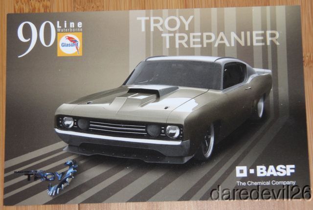 2013 Troy Trepanier BASF '69 Ford Talladega GPT Special SEMA Show info card