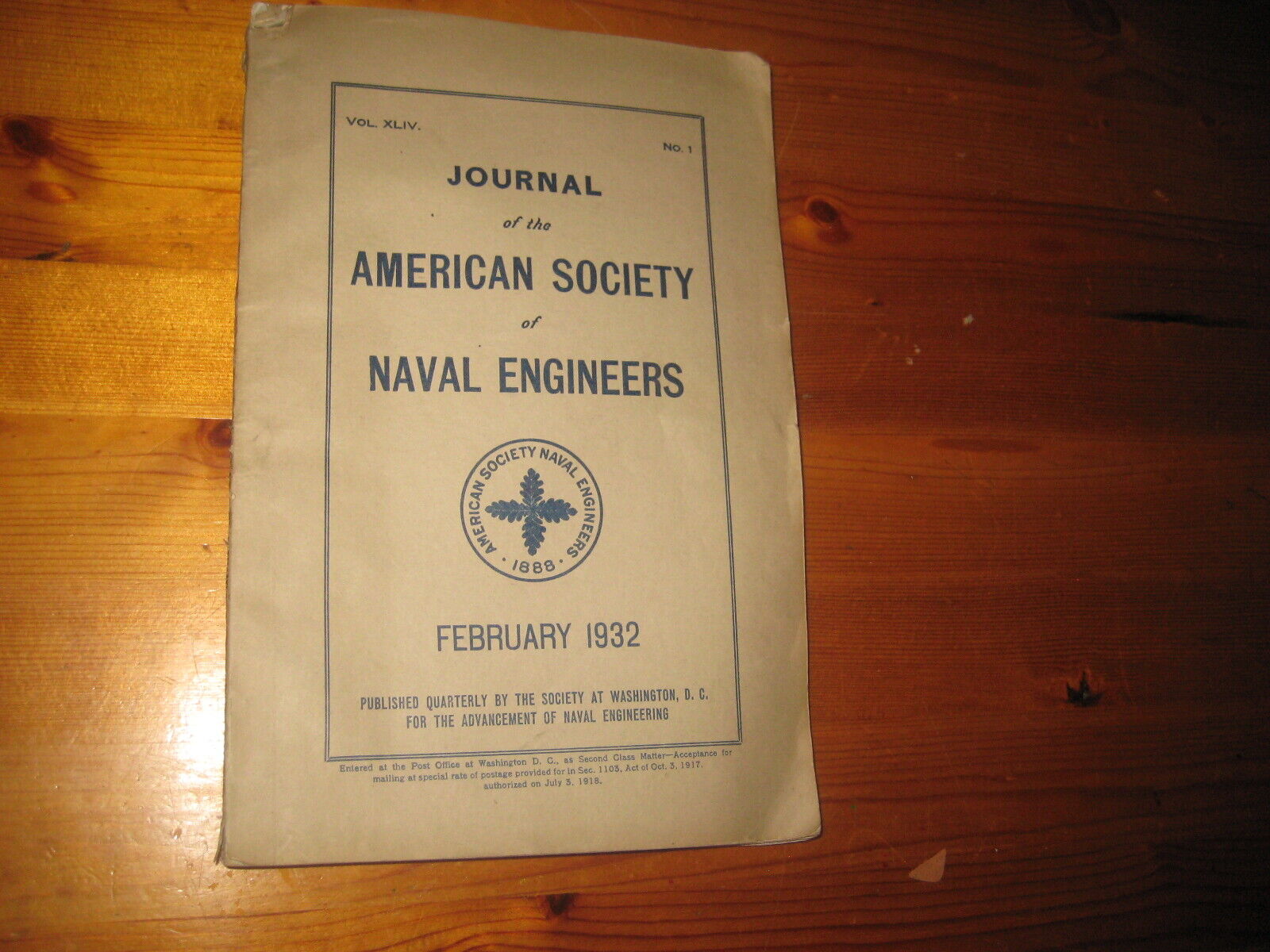 Journal of the American society of Naval Engineers Febuary 1932  no 1