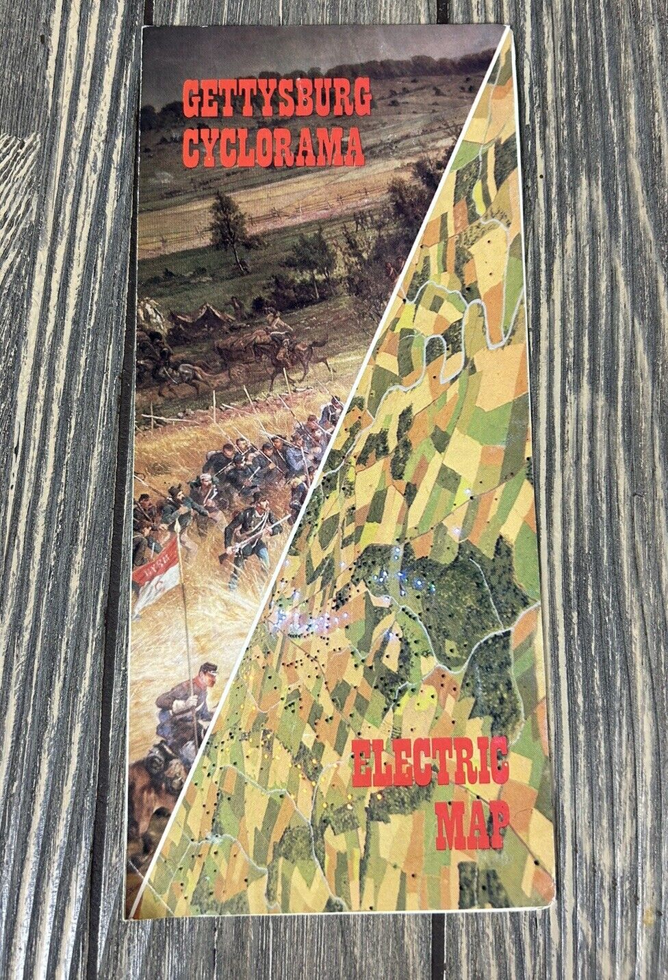 Vintage Gettysburg Cyclorama Electric Map Brochure Advertisement 