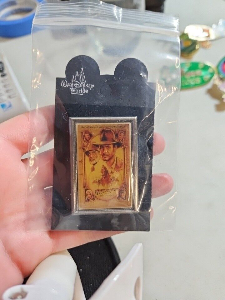 Rare Vintage Retired Disney Indiana Jones Poster Last Crusade Pin