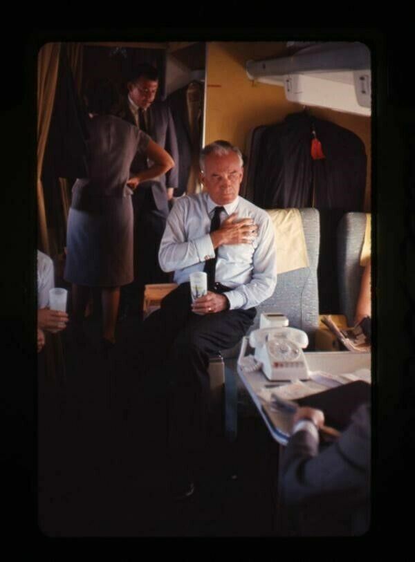 Barry Goldwater US Presidential Candidate in airplane Orig 35mm Transparency 