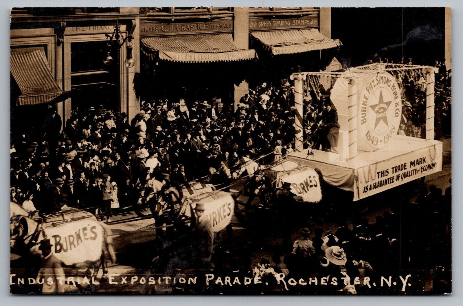 Real Photo Industrial Exposition Parade Floats Rochester New York NY RP RPPC L18