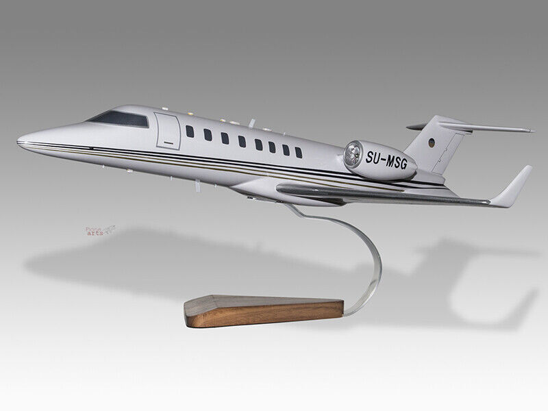 Bombardier Learjet 45 Ver.2 Solid Mahogany Wood Handcrafted Display Model
