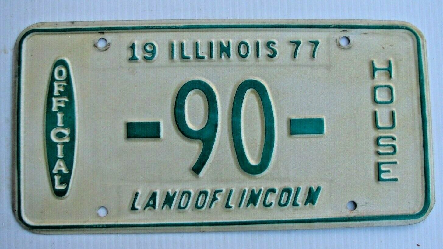 1977 ILLINOIS OFFICIAL HOUSE OF REPRESENTATIVES  LICENSE PLATE  \