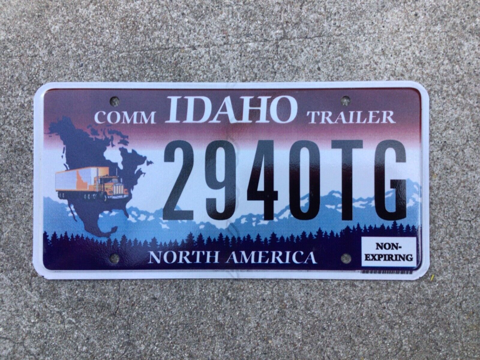 IDAHO - COMMERCIAL TRAILER - LICENSE PLATE