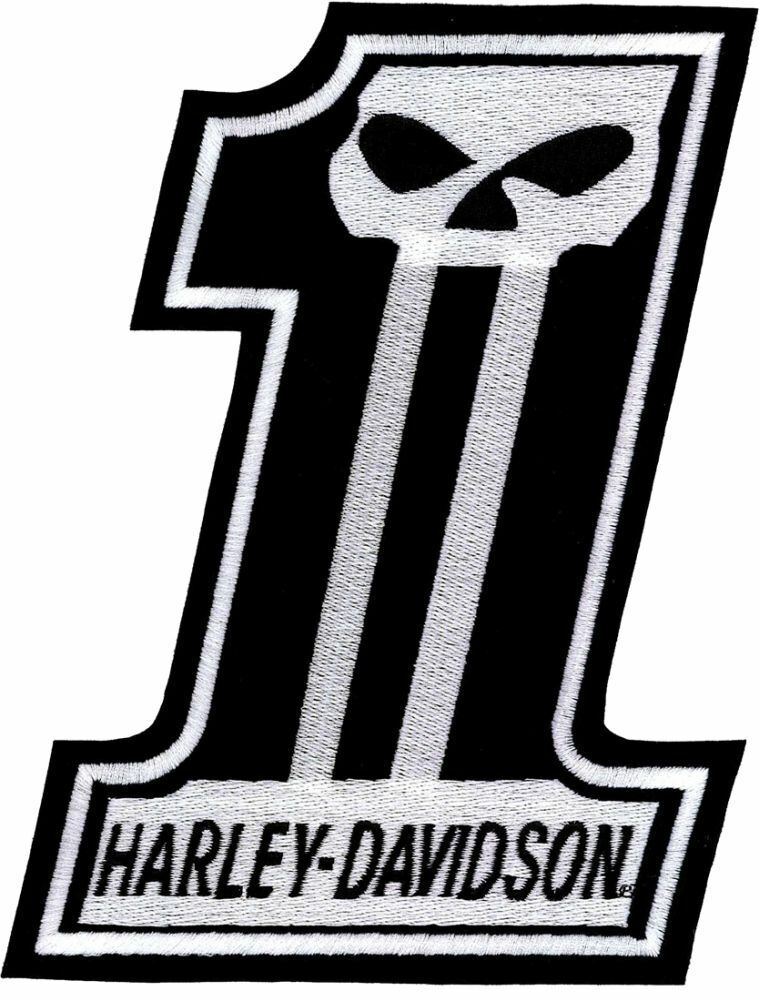 HARLEY DAVIDSON NUMBER #1 SKULL VEST Embroidered PATCH 5\