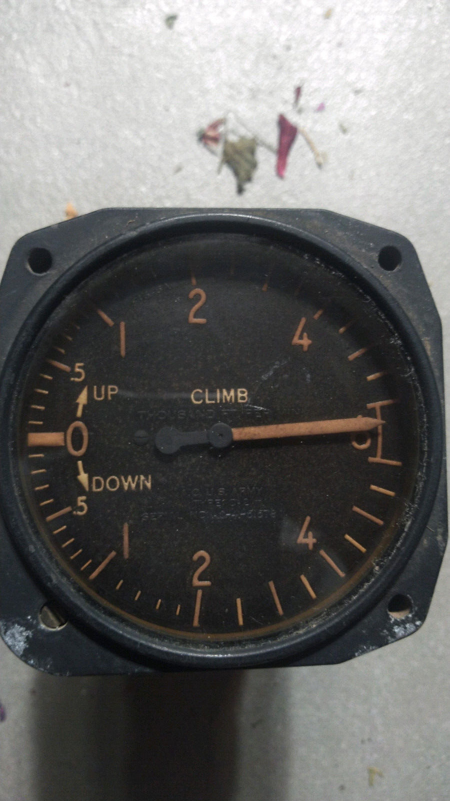 WW2 Climb Rate Guage (USED CONDITION) - These Were Taken From WW2 Aircraft