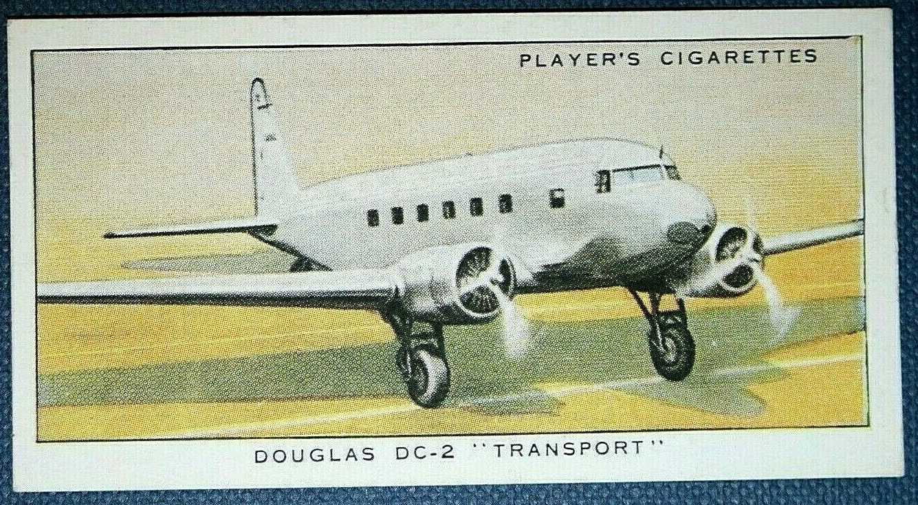DOUGLAS DC-2  Airliner    Vintage 1935 Illustrated Card  BD01MS