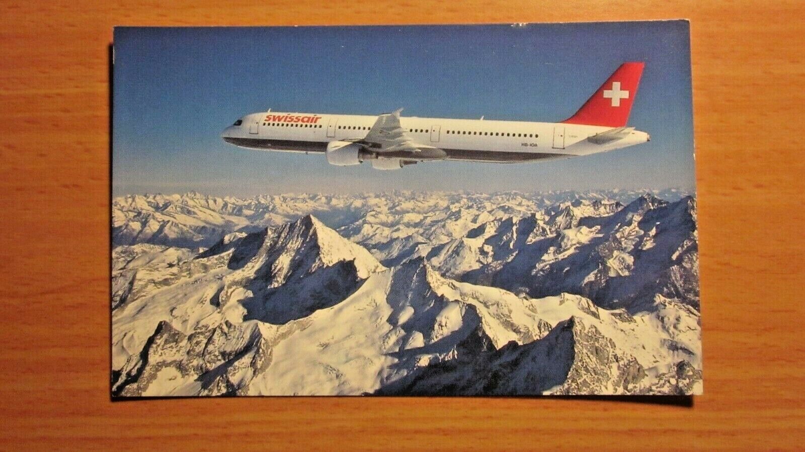 Swissair AIRBUS A321 postcard