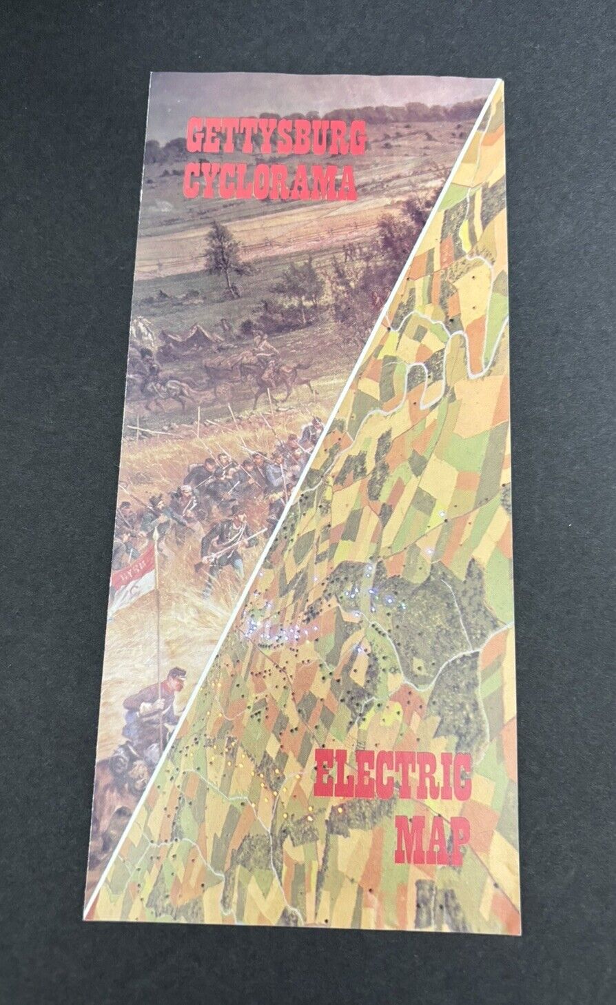 Vintage Gettysburg Cyclorama Electric Map Travel Brochure Pennsylvania