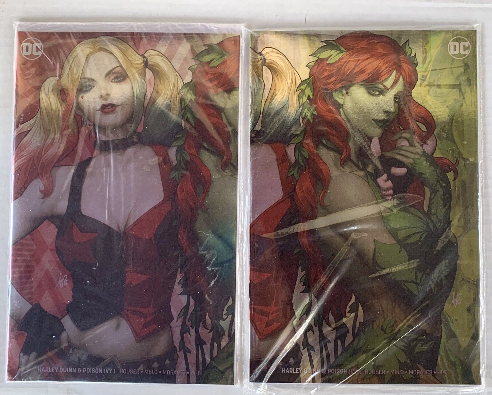 Harley Quinn And Poison Ivy #1 SDCC Connecting Foil Covers Variant Set NM/NM+