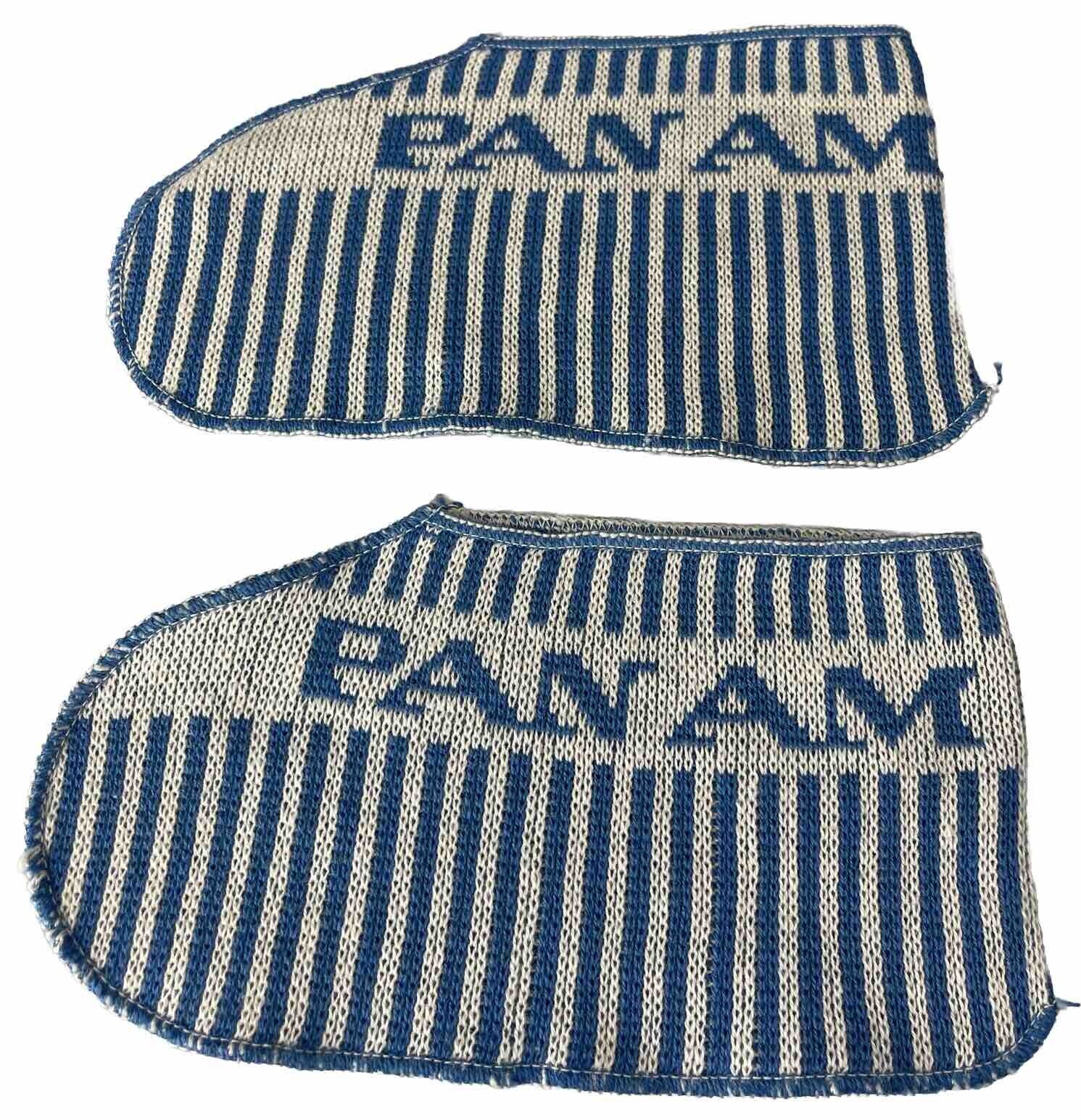 Vintage Pan Am Airlines First Class Slipper Socks Stretchy
