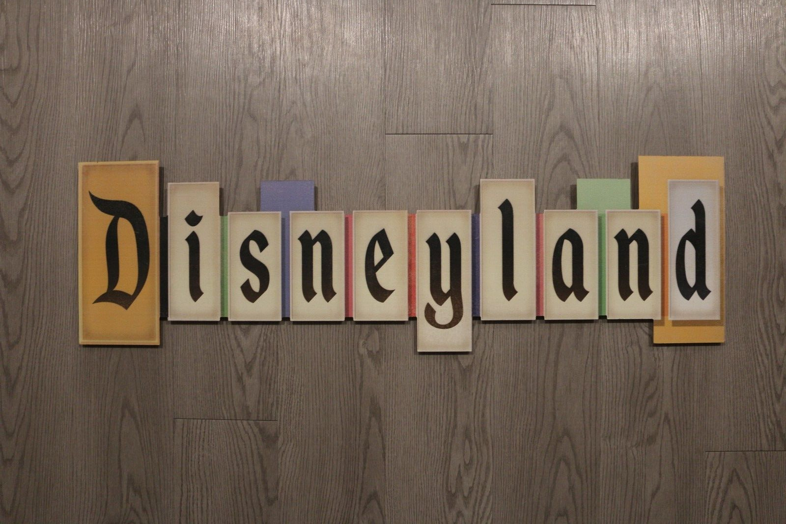 Disneyland Main Entrance Replica Marquee Wooden Hanging Wall Sign
