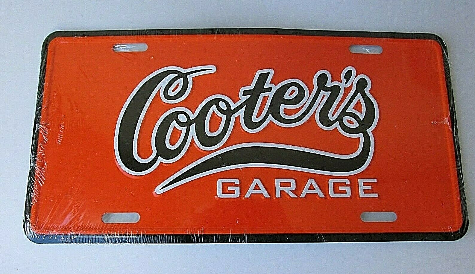 Dukes of Hazzard Cooter\'s Garage License Plate Sign Sealed Orange