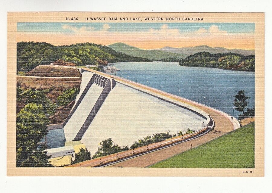 Postcard: Hiwassee Dam and Lake, Western North Carolina 