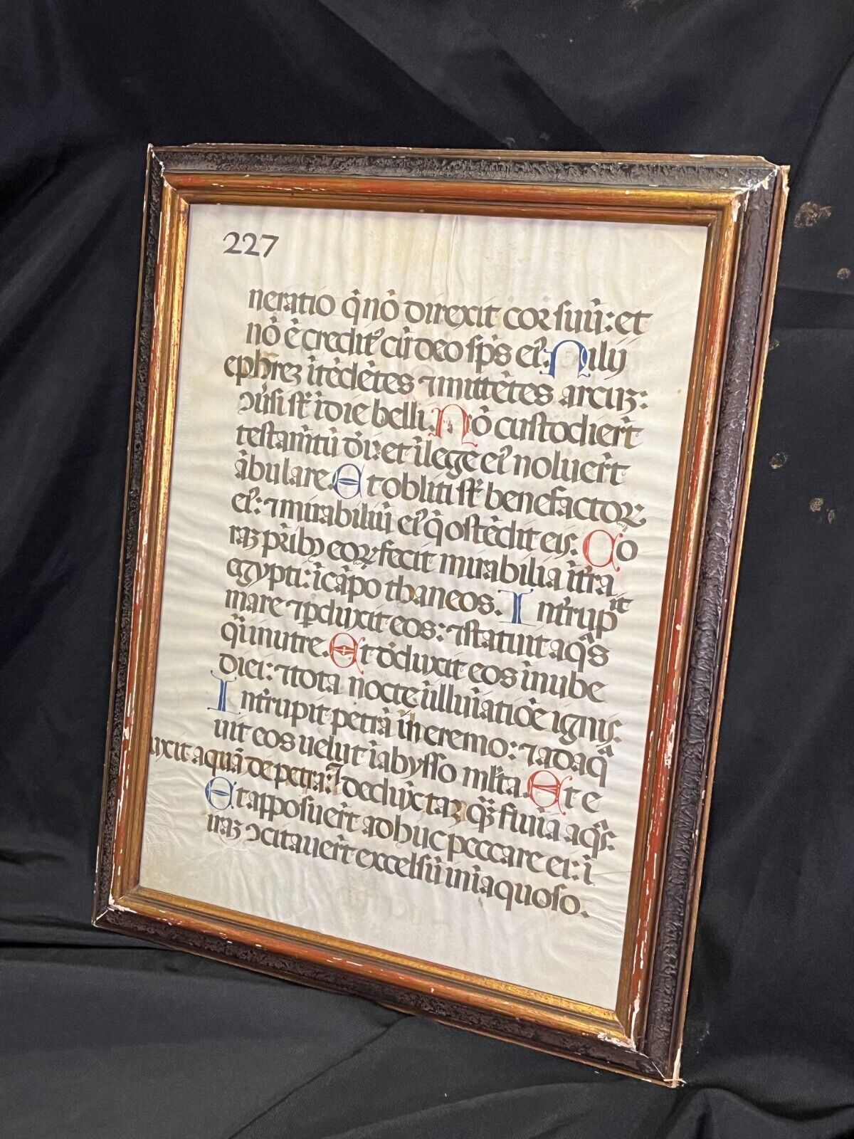 LATIN RELIGIOUS LEAF ON VELLUM 1500'S? 2-SIDED FRAMED & AUTHENTIC MAKE AN OFFER