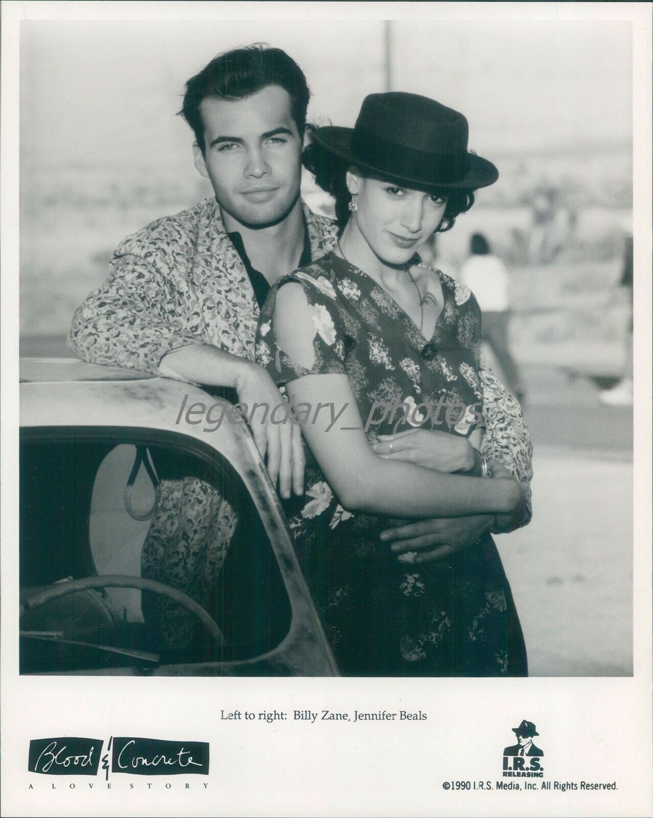 1990 Actors Jennifer Beals and Billy Zane Original News Service Photo