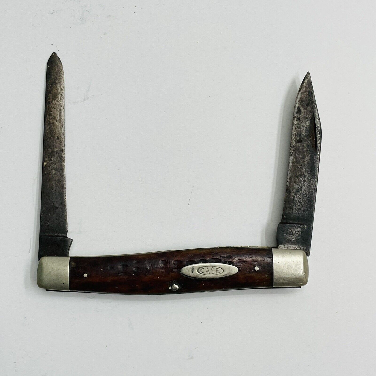 Vtg 1940-1964 Case XX 2 Blade Folding Knife Bone Handle Made in USA   