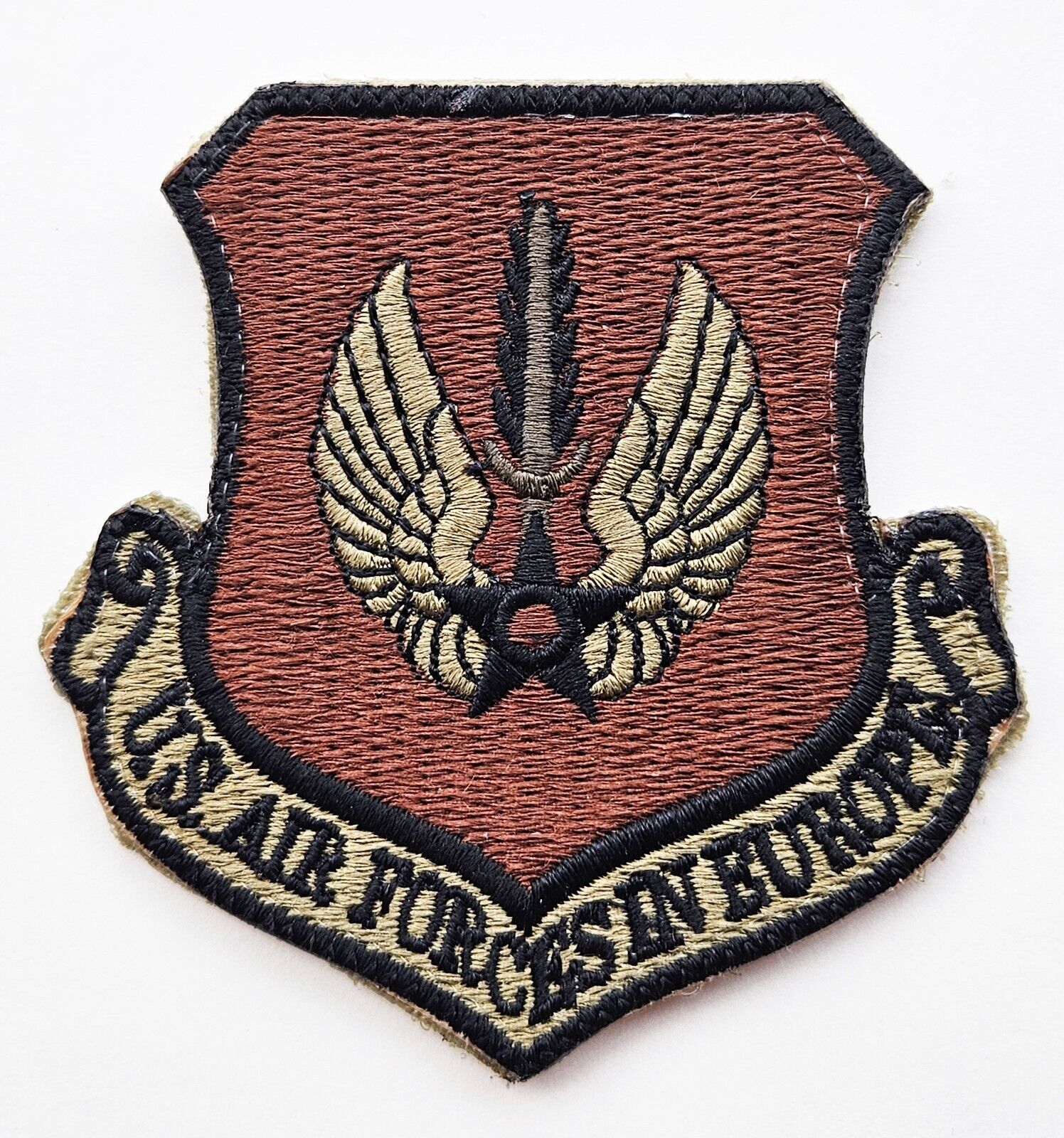 US Air Forces in Europe Subdued Spice Brown Hook-Back Patch