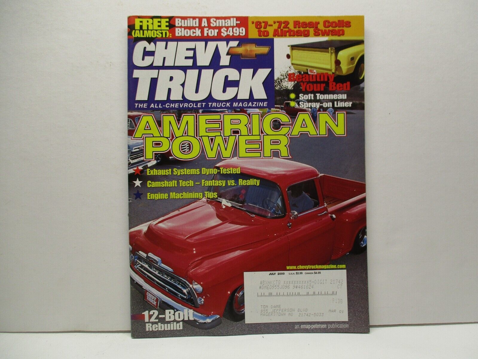 July 2000  Chevy Truck Magazine 4x4 Tools Diesel  Parts Dodge Ford Chevy F-100