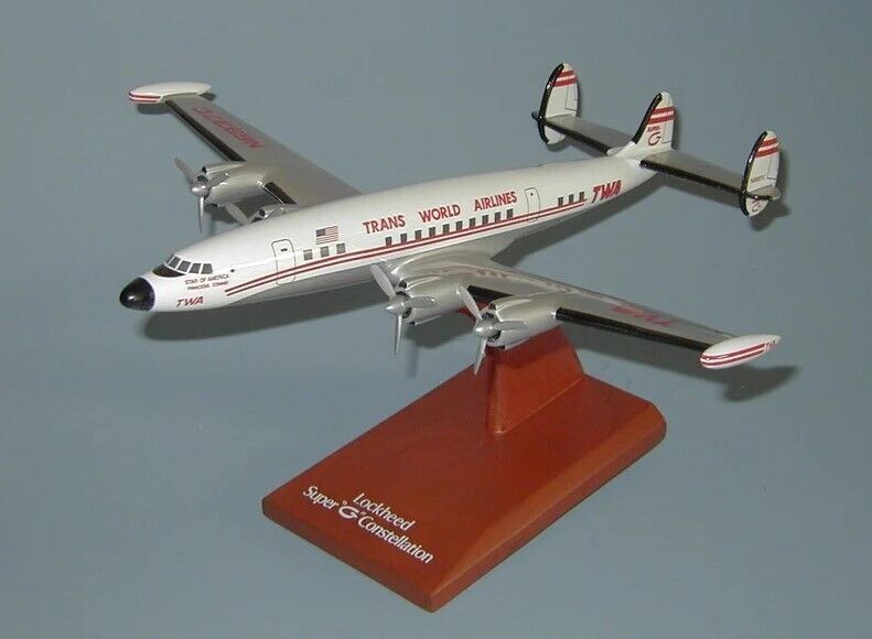 TWA Lockheed L-1049 Super Constellation Desk Top Display 1/100 Model SC Airplane