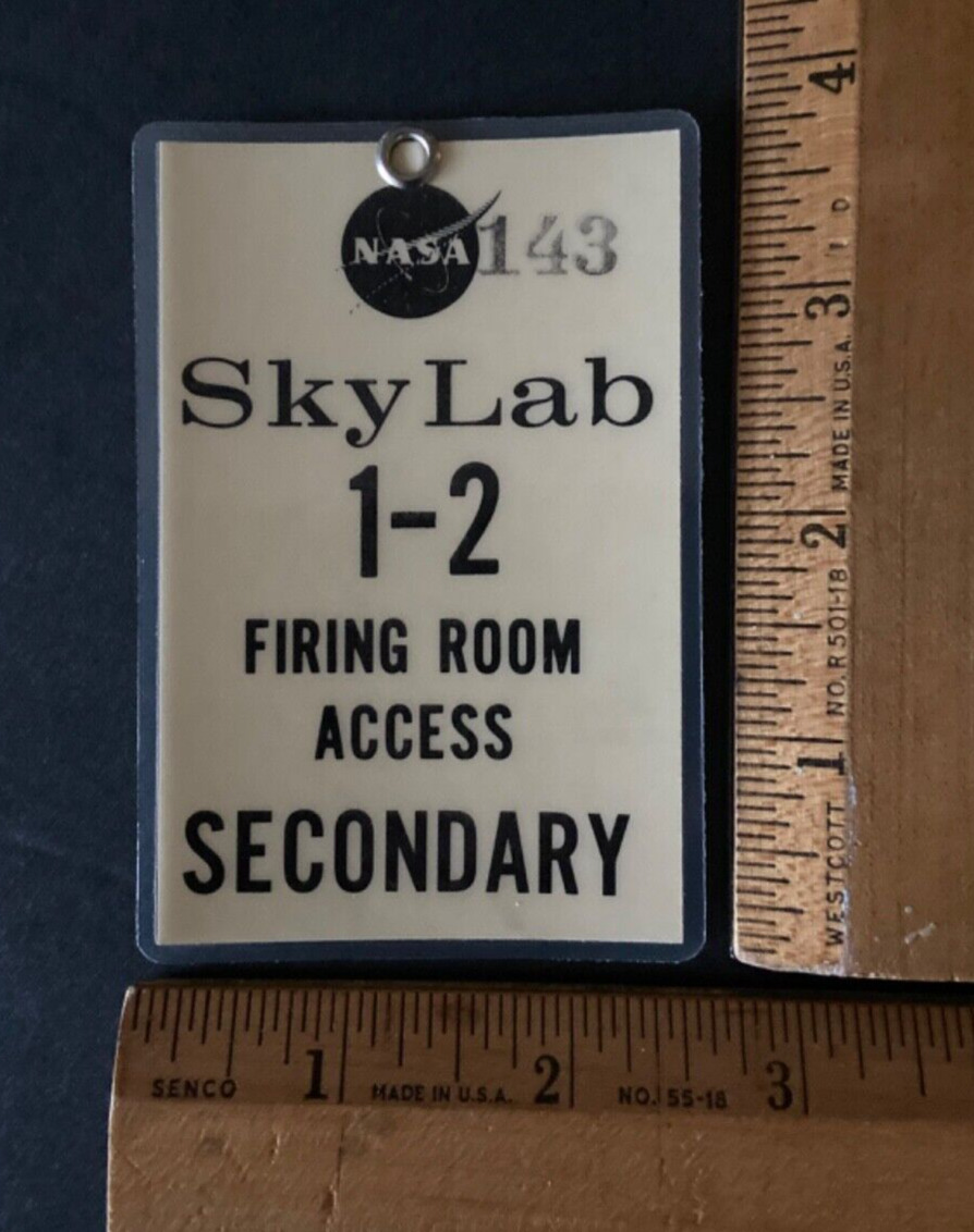 Original 1973 NASA SKYLAB 1-2 Firing Room Launch Access Badge #143