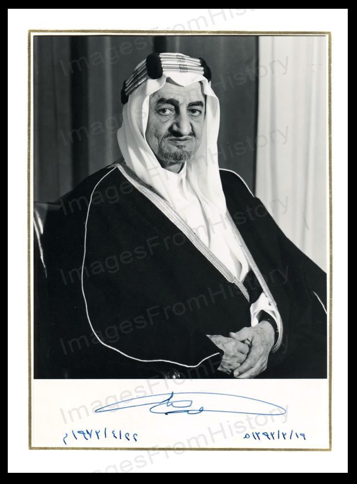 8x10 Print Faisal bin Abdulaziz Al Saud King of Saudi Arabia 1971 #KFA